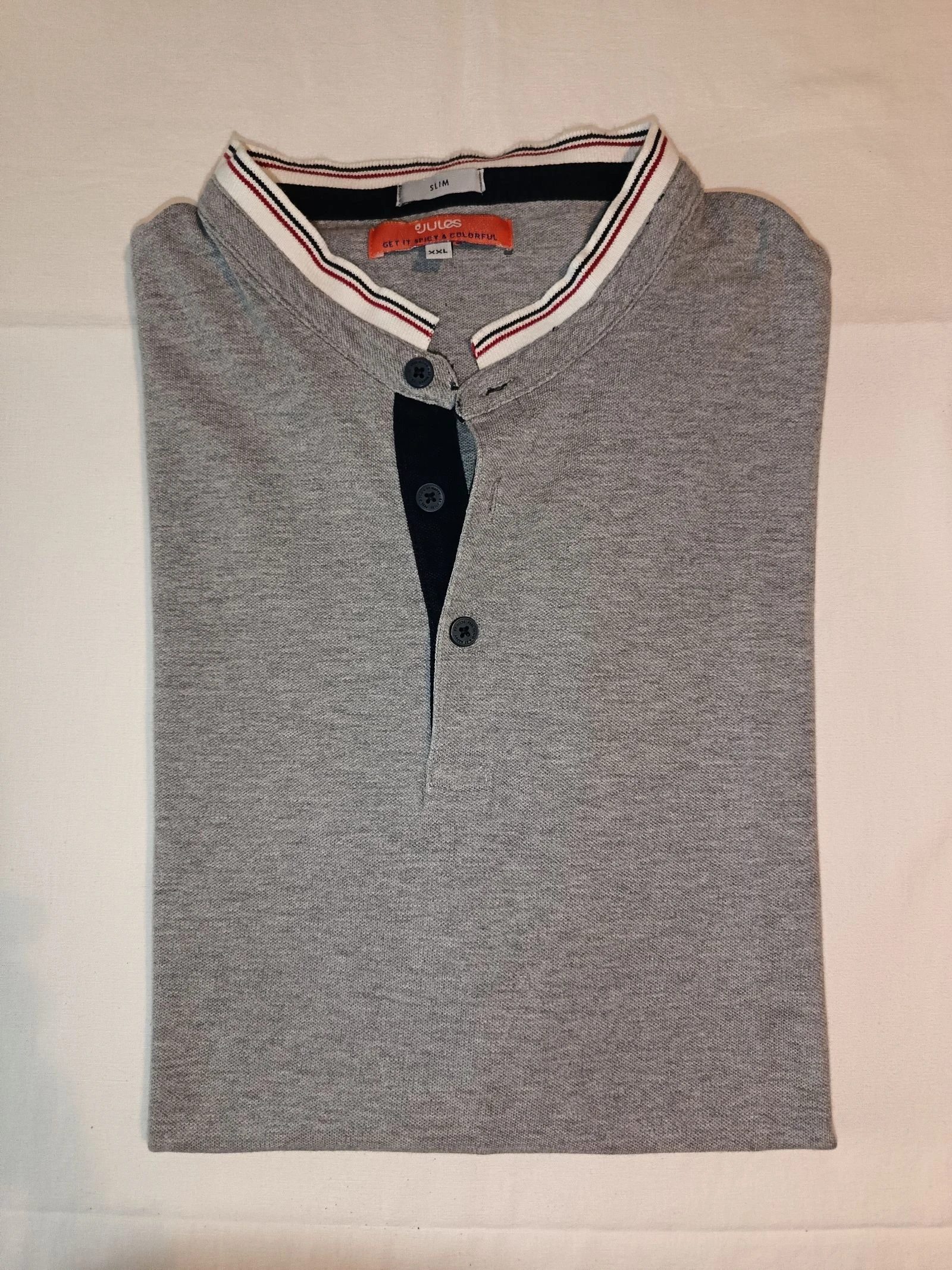Polo cinza Jules corte slim gola oficial tamanho XXL como novo – photo 8